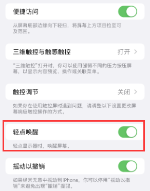 蛟河苹果授权维修站分享iPhone轻点无法唤醒怎么办 